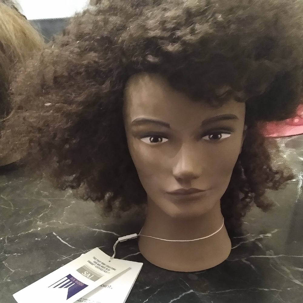 African American hair manikin head